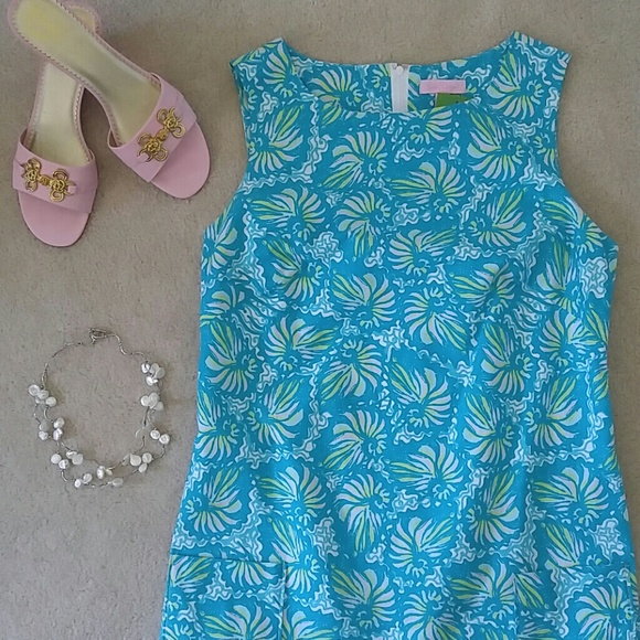Lilly Pulitzer Worth Shift in Shorely Blue Twirly - Picture 3 of 8